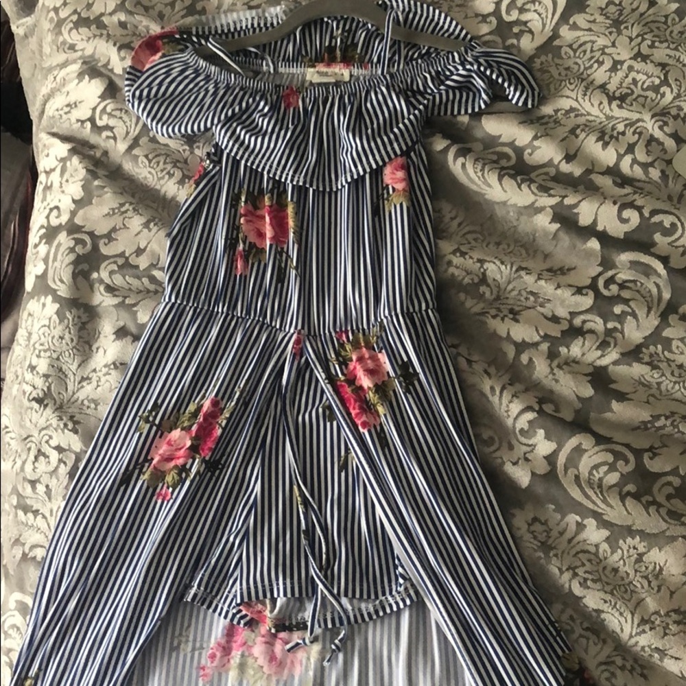 Children’s Striped Romper Maxi Dress